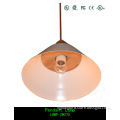 Modern wood pendant lamp with iron lampshade